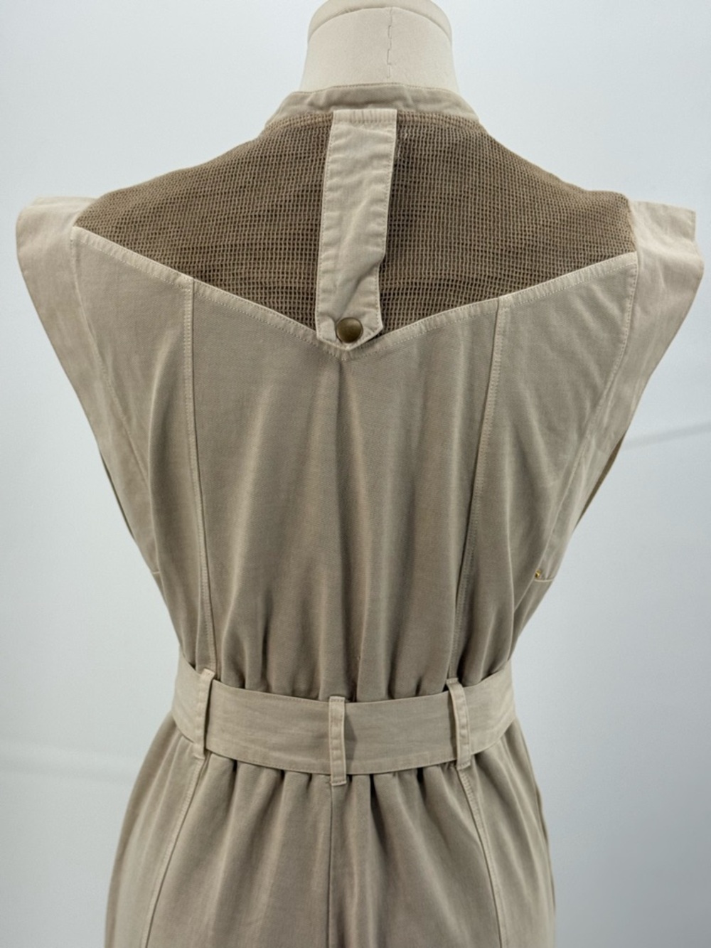 Gray State Indya Utility Jumpsuit Belted Wide-Leg Slit at Hemline Size 0 - Picture 3 of 14